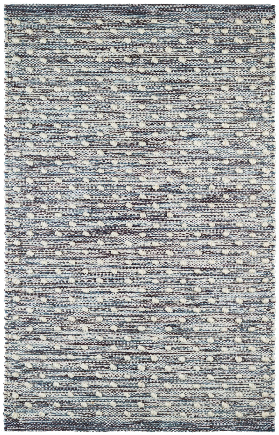 Hobnail Blue Handwoven Performance Rug Rug By Annie Selke