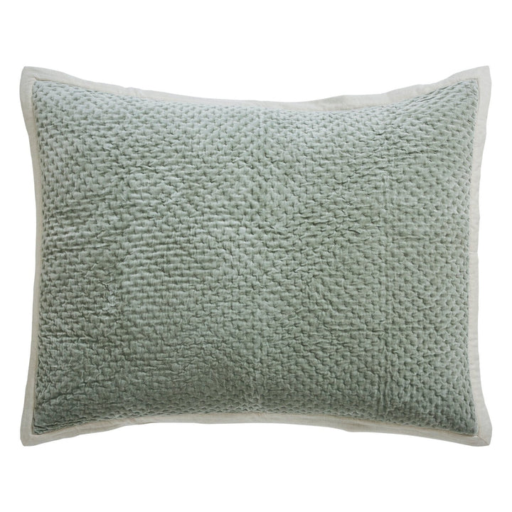 Maui Cross Stitch Velvet Sham Sham By Orchids Lux Home