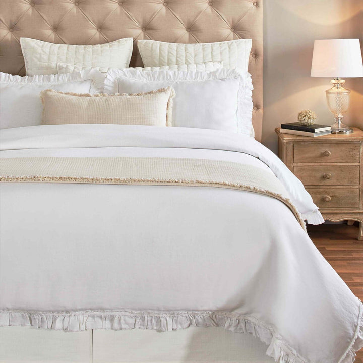 Ruffle European Linen Duvet Cover Duvet Covers By Orchids Lux Home