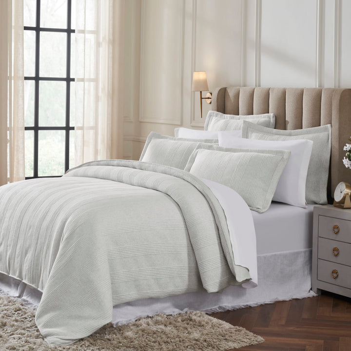 Savoy Channel Quilted Jersey Duvet Cover Duvet Covers By Orchids Lux Home