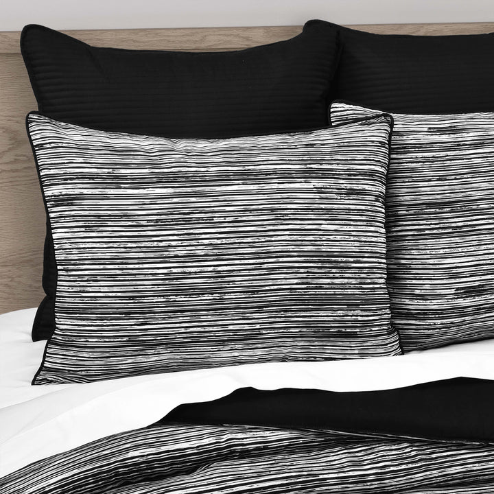 Dalton Black 3 Piece Comforter Set Comforter Sets By J. Queen New York