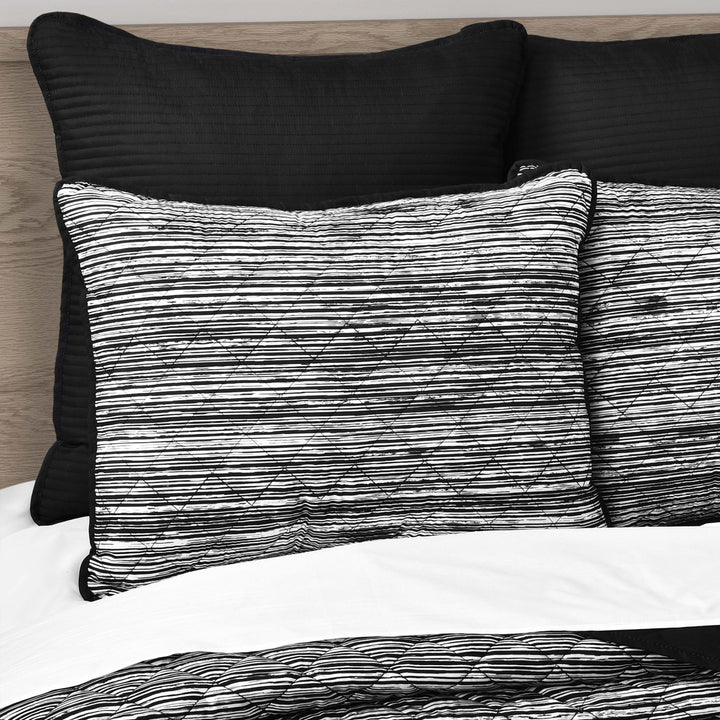 Dalton Black 3 Quilt Set Quilt Sets By J. Queen New York