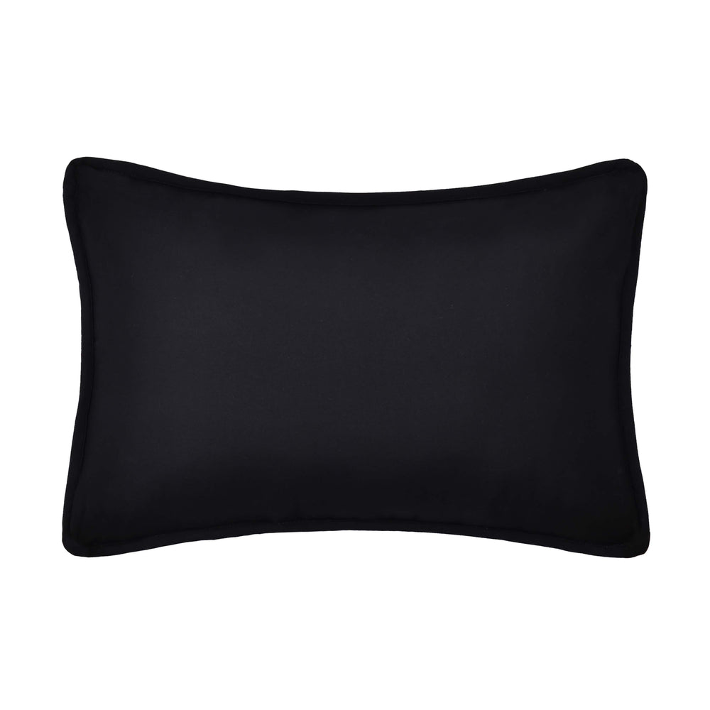 Dalton Black Boudoir Decorative Throw Pillow 19" x 13" Throw Pillows By J. Queen New York
