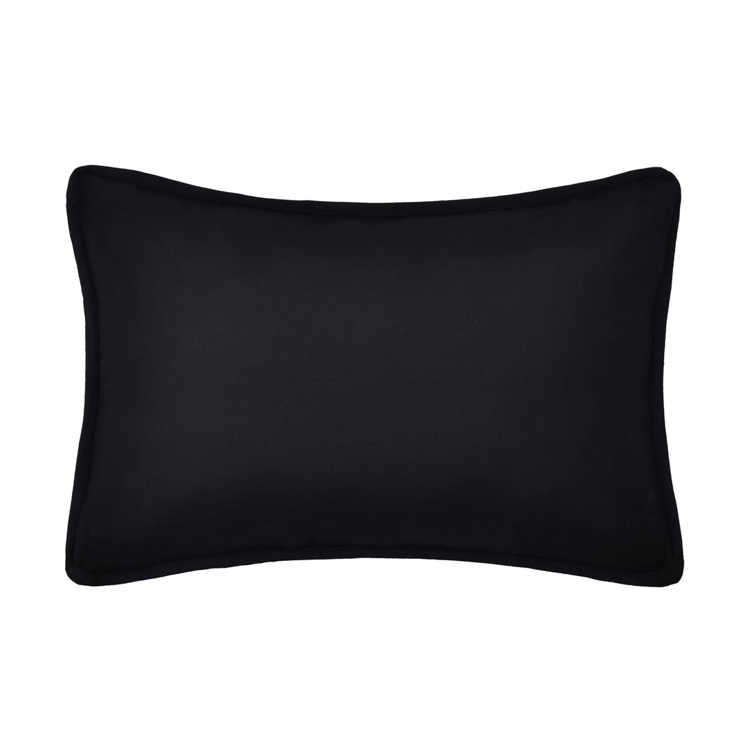 Dalton Black Boudoir Decorative Throw Pillow 19" x 13" Throw Pillows By J. Queen New York