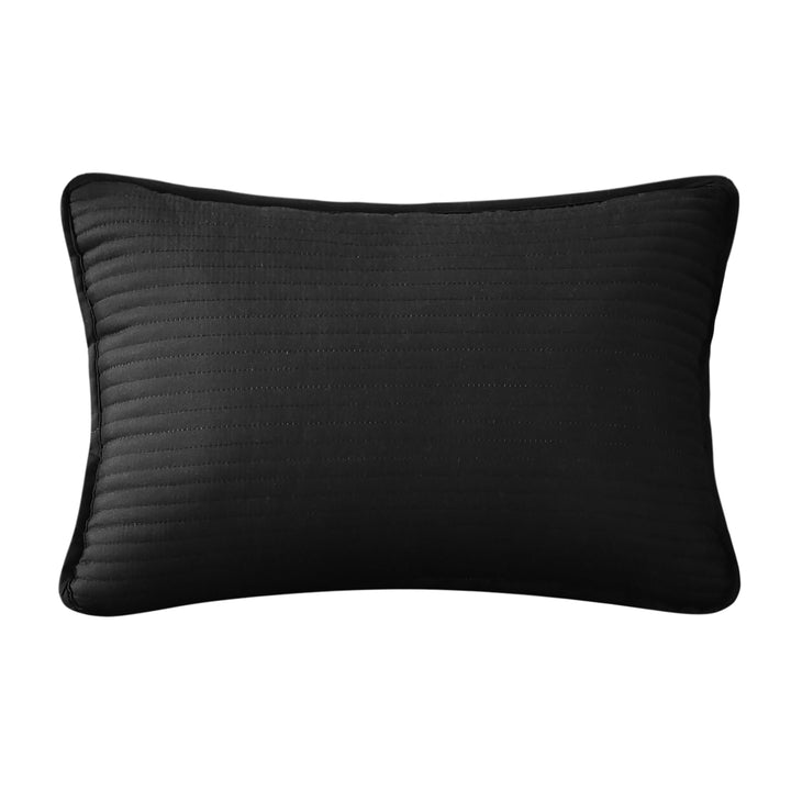 Dalton Black Boudoir Decorative Throw Pillow 19" x 13" Throw Pillows By J. Queen New York