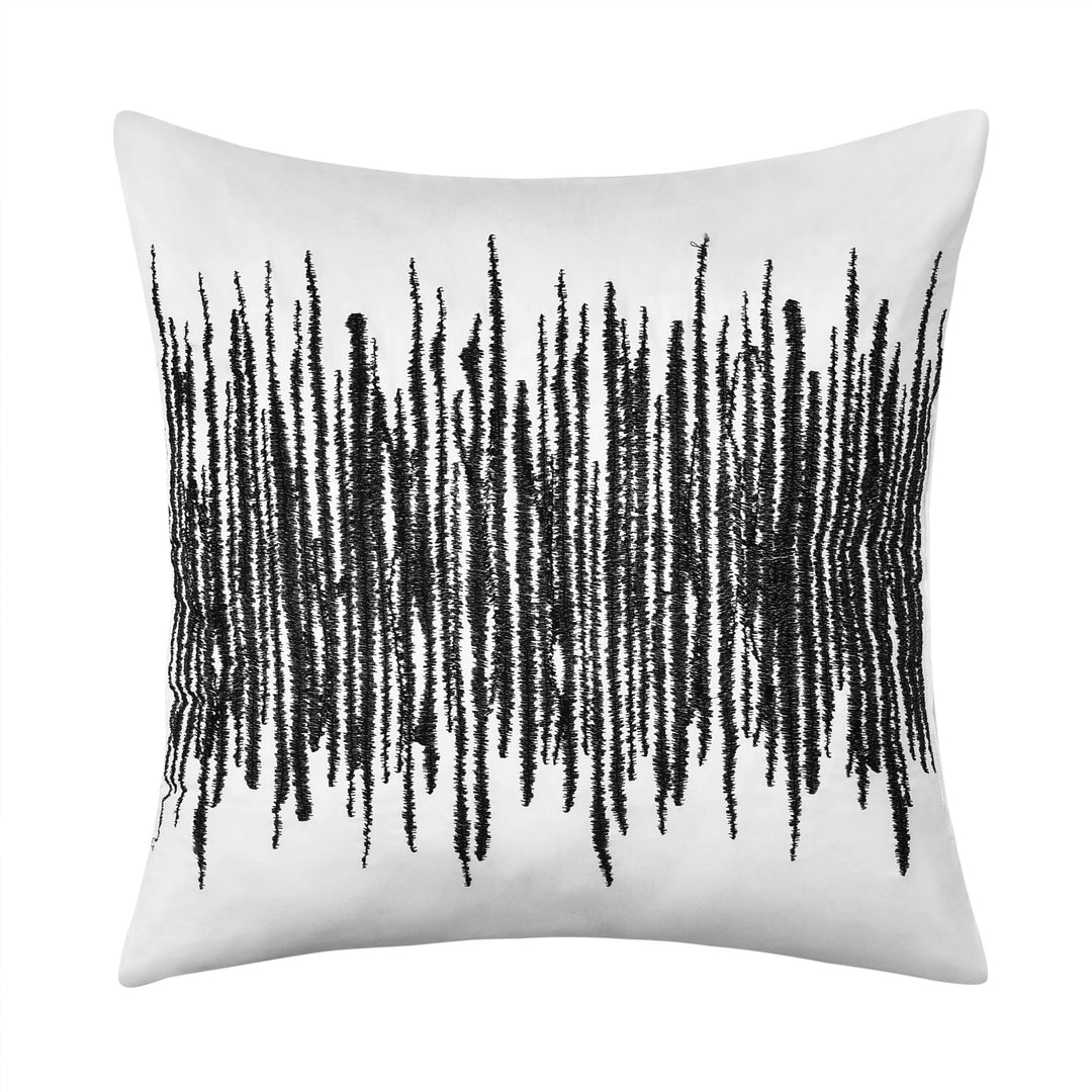 Dalton Black Square Decorative Throw Pillow 18" x 18" Throw Pillows By J. Queen New York