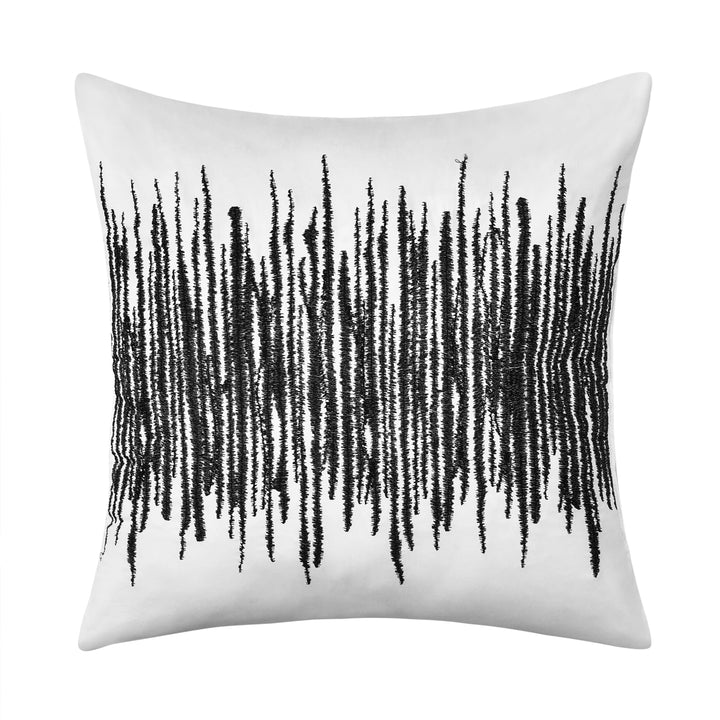 Dalton Black Square Decorative Throw Pillow 18" x 18" Throw Pillows By J. Queen New York