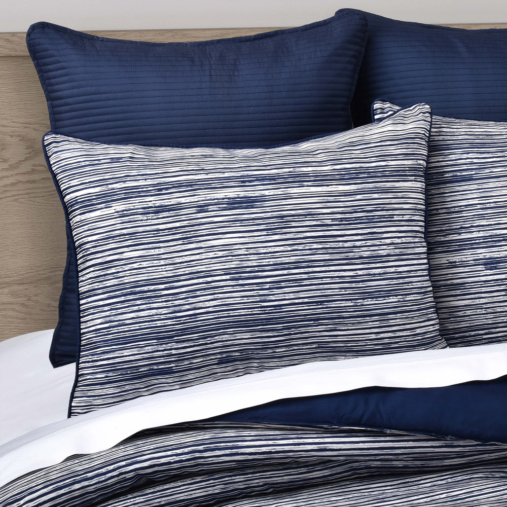 Dalton Navy 3 Piece Comforter Set Comforter Sets By J. Queen New York