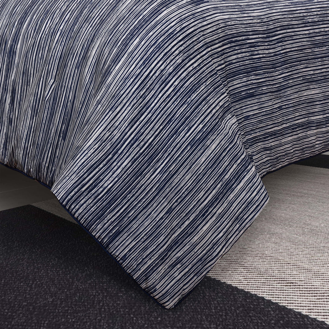 Dalton Navy 3 Piece Comforter Set Comforter Sets By J. Queen New York