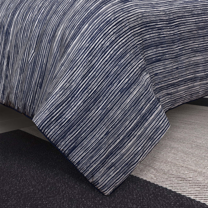 Dalton Navy 3 Piece Comforter Set Comforter Sets By J. Queen New York