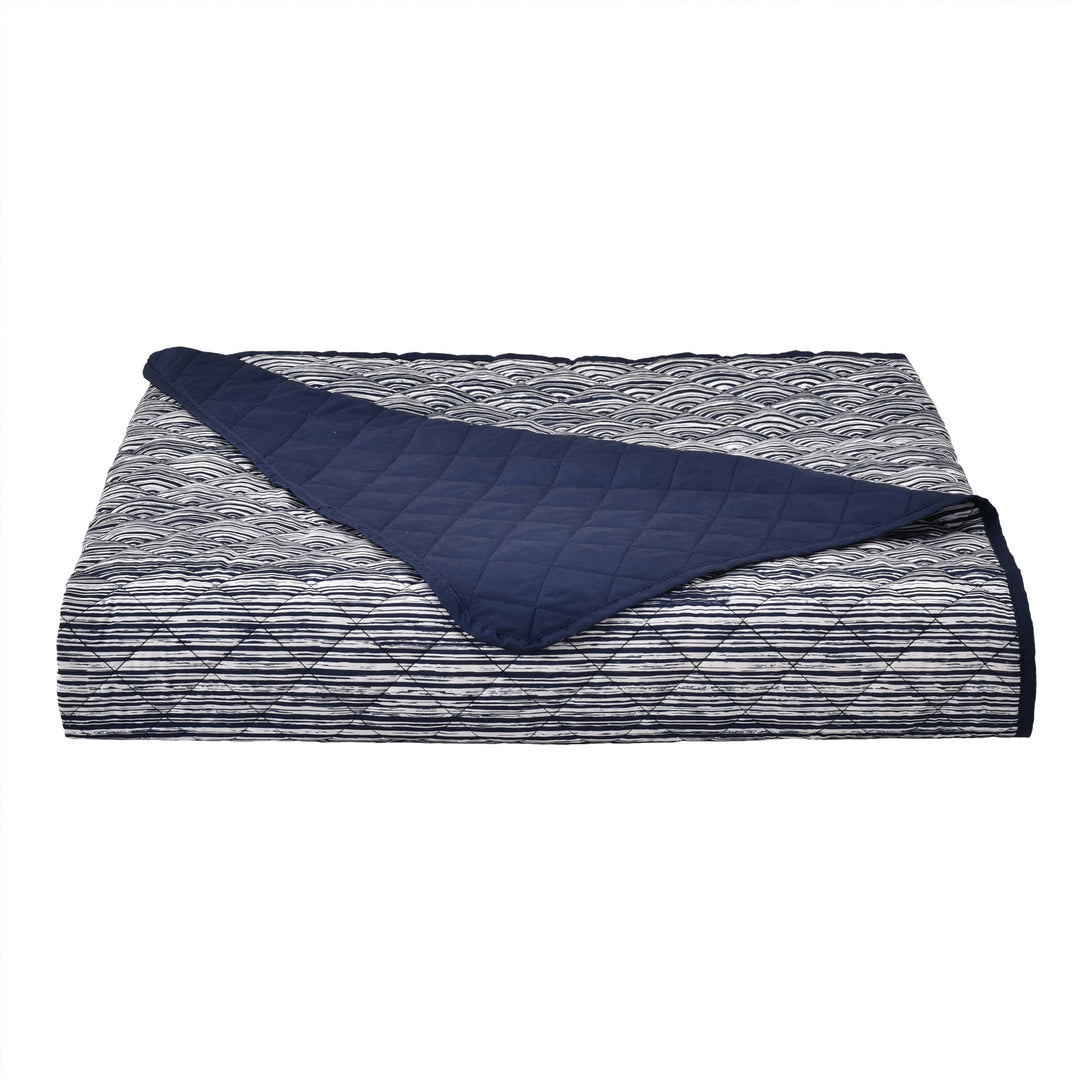 Dalton Navy 3 Piece Quilt Set Quilt Sets By J. Queen New York