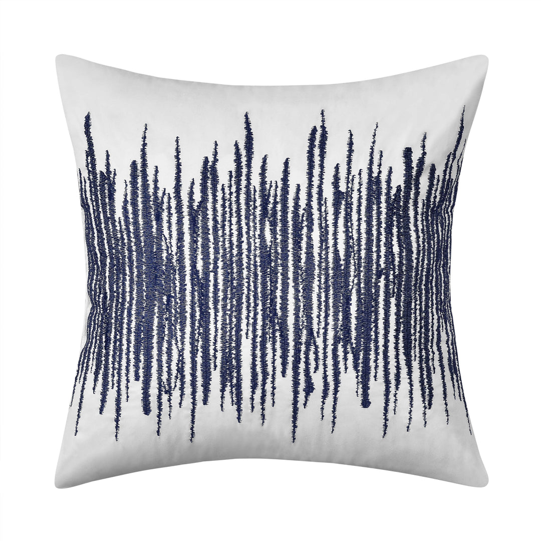 Dalton Navy Square Decorative Throw Pillow 18" x 18" Throw Pillows By J. Queen New York