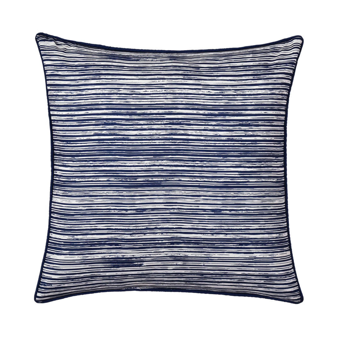 Dalton Navy Square Decorative Throw Pillow 20" x 20" Throw Pillows By J. Queen New York