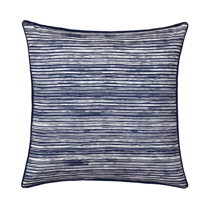 Dalton Navy Square Decorative Throw Pillow 20" x 20" Throw Pillows By J. Queen New York