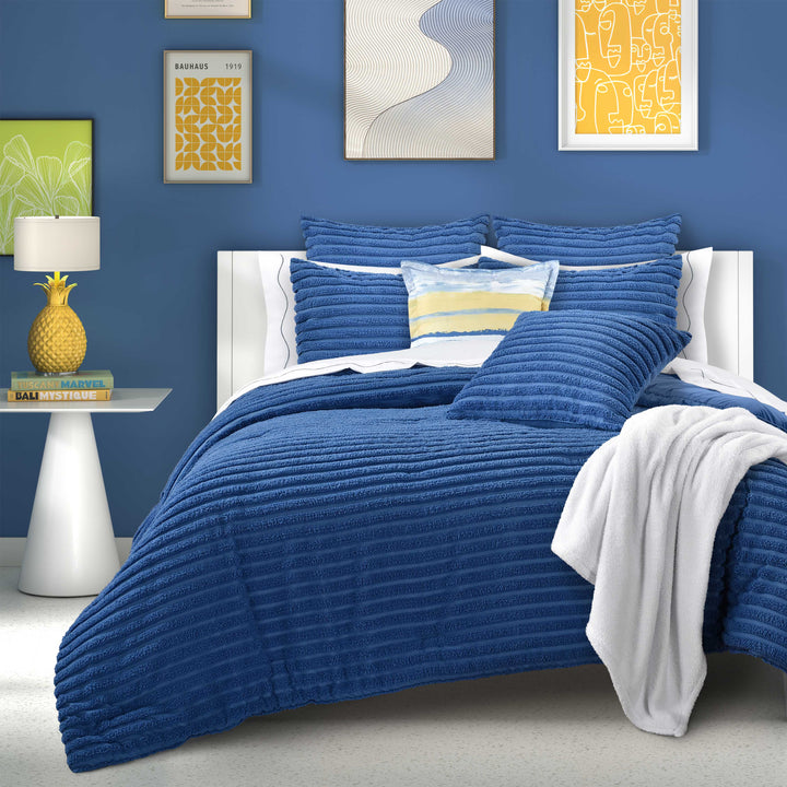 Darby Azure 3 Piece Comforter Set Comforter Sets By J. Queen New York