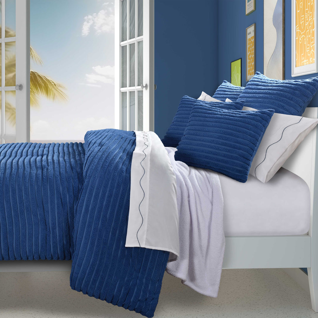 Darby Azure 3 Piece Comforter Set Comforter Sets By J. Queen New York