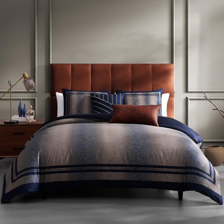 Bebejan Dark Blue Animal Prints 5 Piece Reversible Comforter Set Comforter Sets By Bebejan®