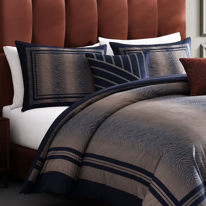 Bebejan Dark Blue Animal Prints 5 Piece Reversible Comforter Set Comforter Sets By Bebejan®