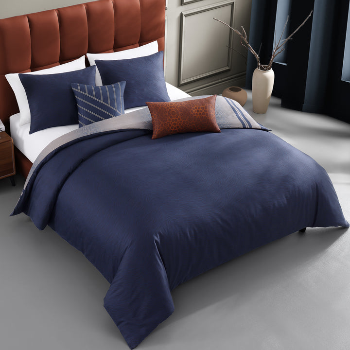 Bebejan Dark Blue Animal Prints 5 Piece Reversible Comforter Set Comforter Sets By Bebejan®