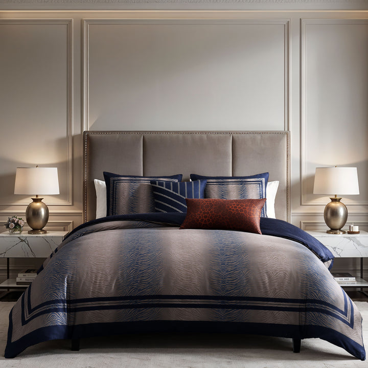 Bebejan Dark Blue Animal Prints 5 Piece Reversible Comforter Set Comforter Sets By Bebejan®