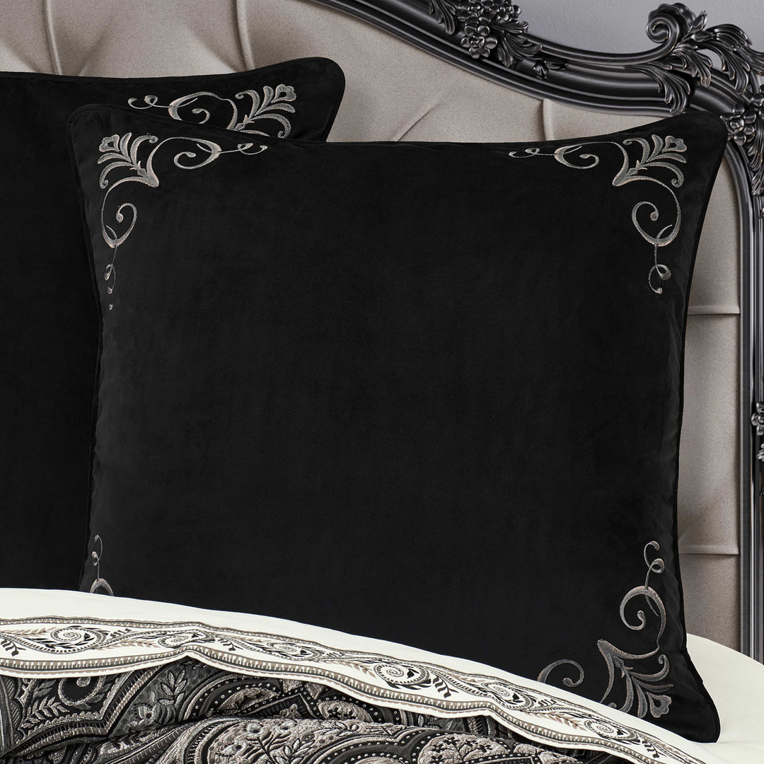 Davinci Black Euro Sham Euro Shams By J. Queen New York