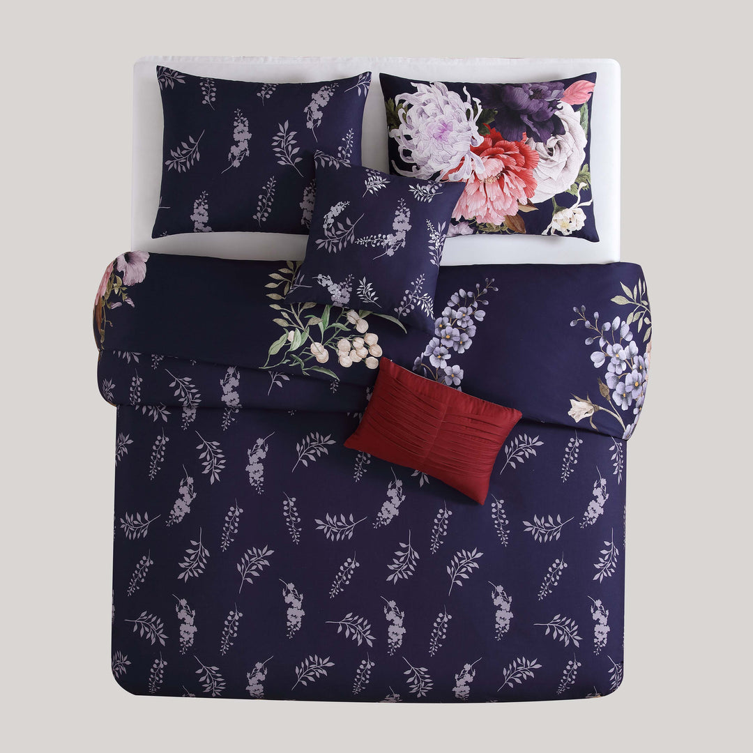 Bebejan Deep Purple Garden 5 Piece Reversible Comforter Set Comforter Sets By Bebejan®
