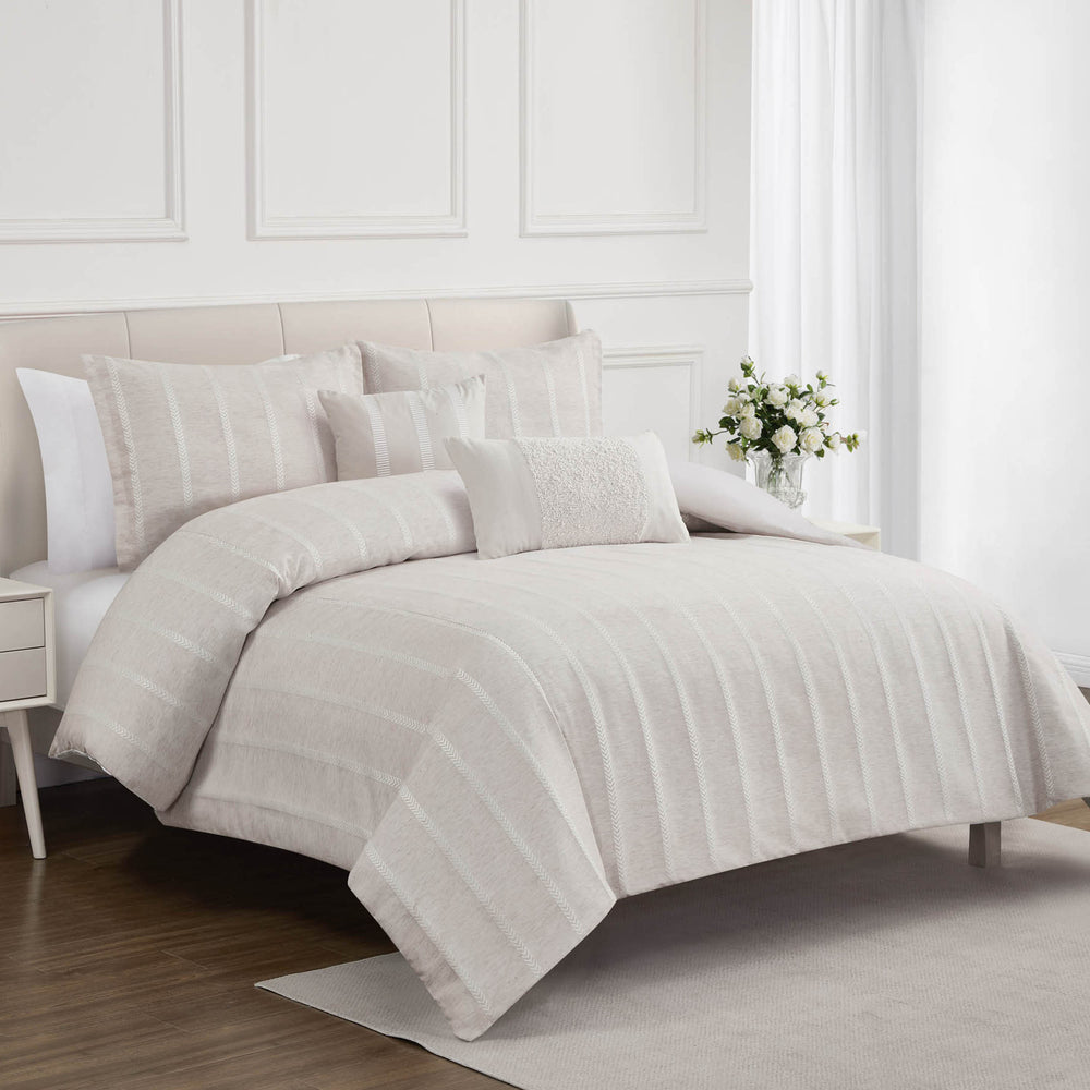 Demeter Oatmeal 3 Piece Comforter Set Comforter Sets By Waterford