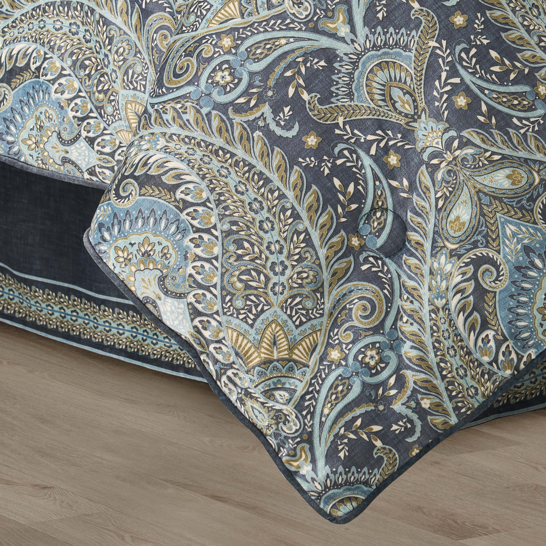Destiny Blue 4 Piece Comforter Set Comforter Sets By J. Queen New York