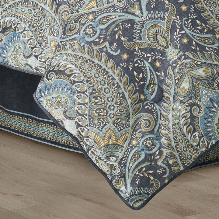 Destiny Blue 4 Piece Comforter Set Comforter Sets By J. Queen New York