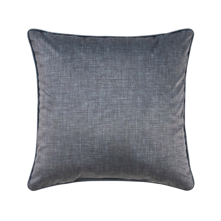 Destiny Blue Square Embellished Decorative Throw Pillow 18" x 18" Throw Pillows By J. Queen New York