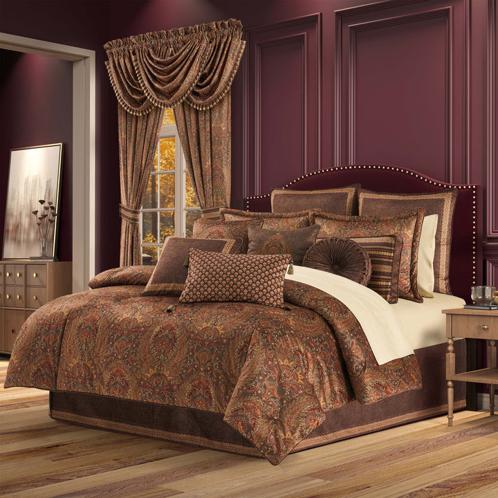 Destiny Chocolate 4 Piece Comforter Set Comforter Sets By J. Queen New York