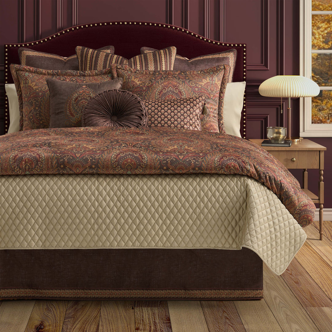 Destiny Chocolate 4 Piece Comforter Set Comforter Sets By J. Queen New York