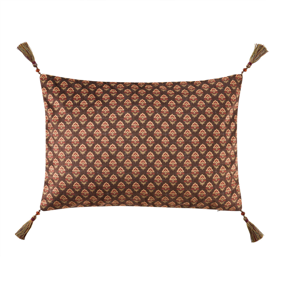 Destiny Chocolate Boudoir Decorative Throw Pillow 21" x 14" Throw Pillows By J. Queen New York