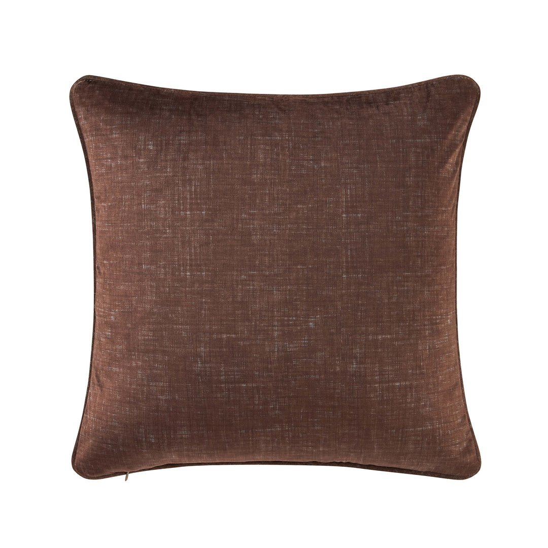 Destiny Chocolate Square Decorative Throw Pillow 18" x 18" Throw Pillows By J. Queen New York