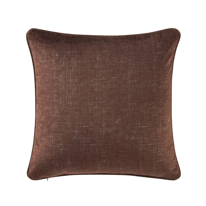Destiny Chocolate Square Decorative Throw Pillow 18" x 18" Throw Pillows By J. Queen New York