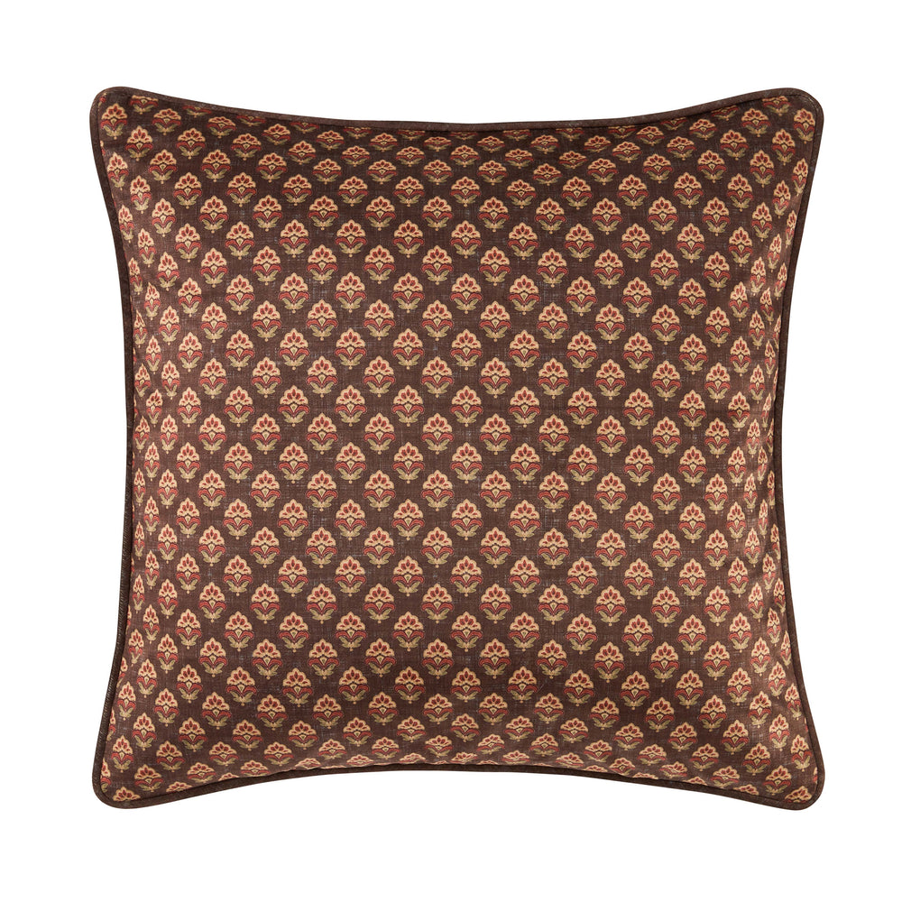 Destiny Chocolate Square Decorative Throw Pillow 20" x 20" Throw Pillows By J. Queen New York