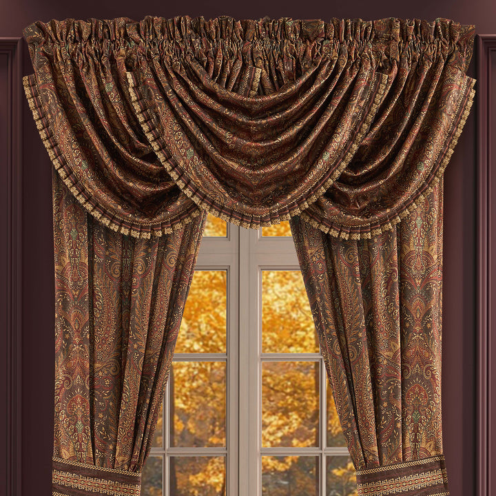 Destiny Chocolate Waterfall Window Valance Window Valances By J. Queen New York