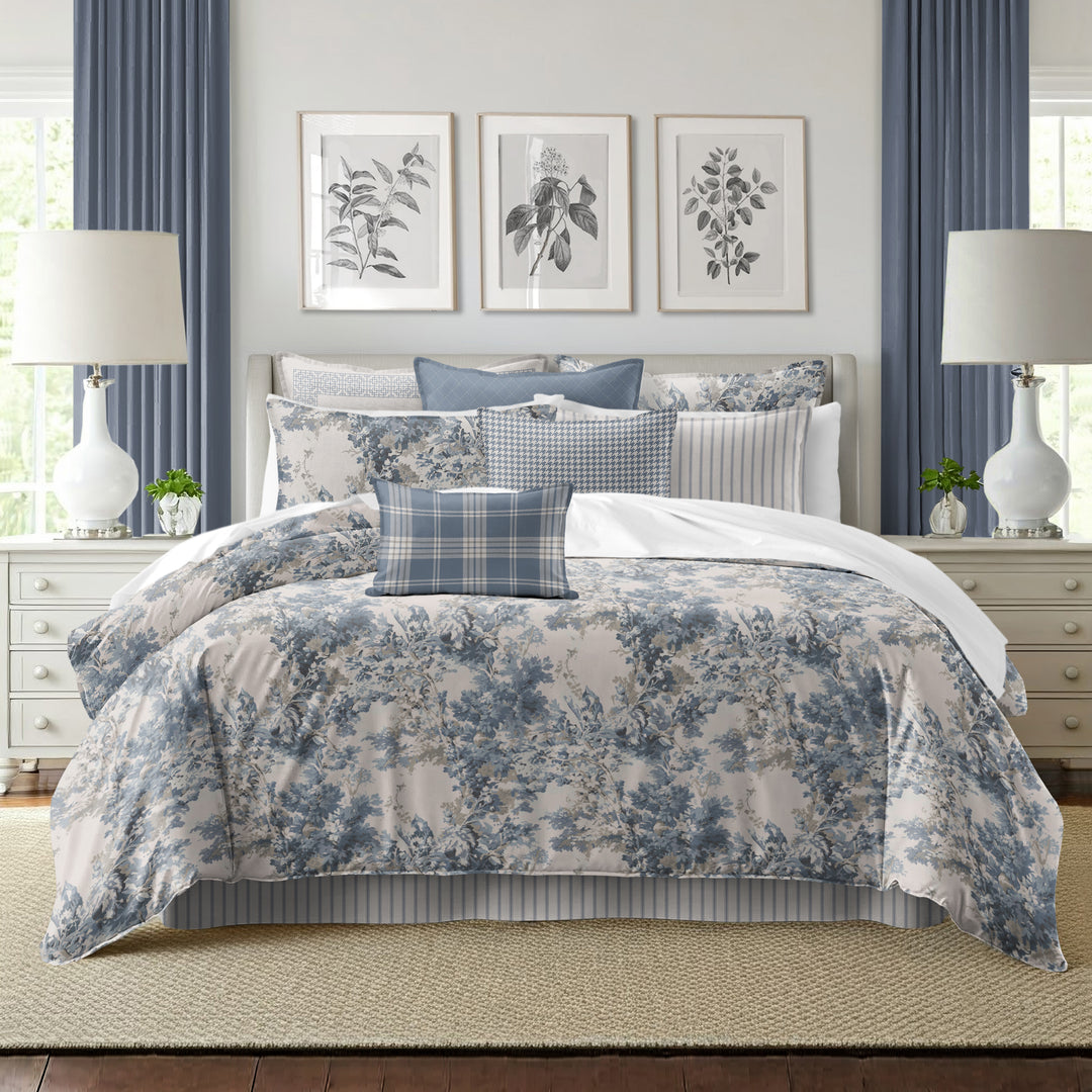 Dolce Blue Fog 8 Piece Coverlet Set Coverlet By Colcha Linens