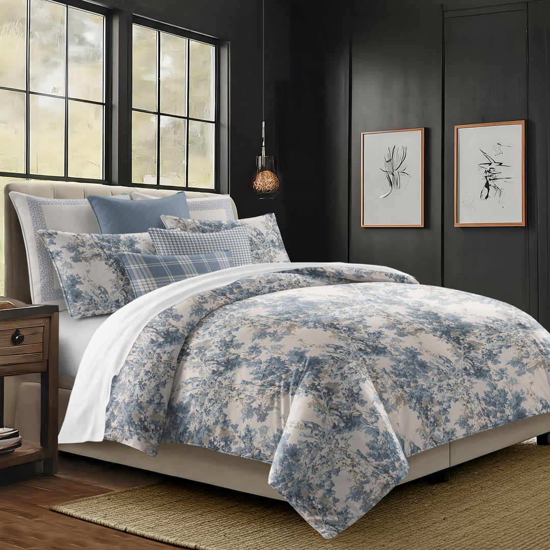 Dolce Blue Fog 8 Piece Duvet Cover Set Duvet Covers By Colcha Linens