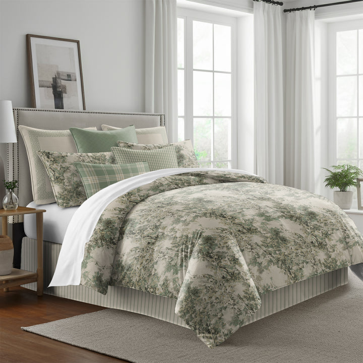 Dolce Spring Green 8 Piece Comforter Set Comforter Sets By Colcha Linens