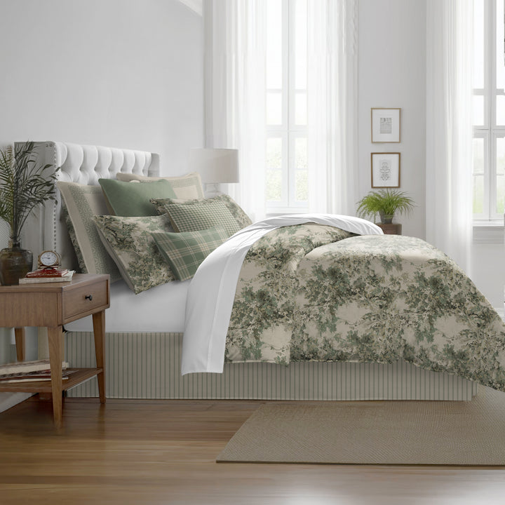 Dolce Spring Green 8 Piece Comforter Set Comforter Sets By Colcha Linens