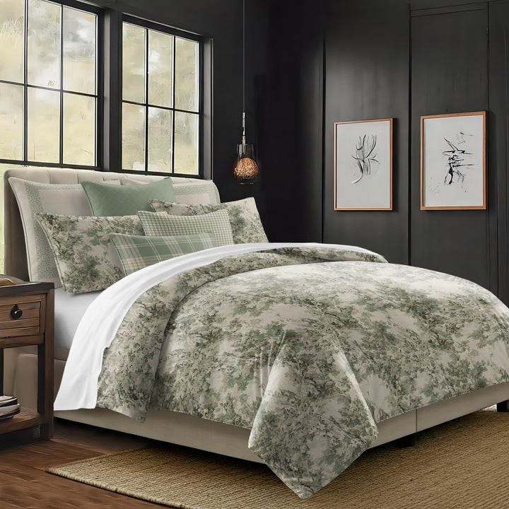Dolce Spring Green 8 Piece Comforter Set Comforter Sets By Colcha Linens