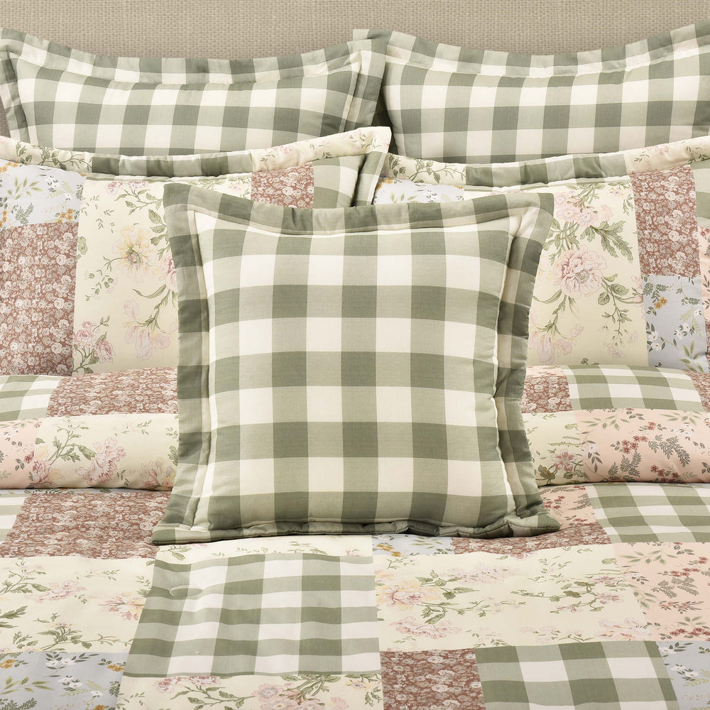 Eloise Green Square Decorative Throw Pillow 18" x 18" Throw Pillows By J. Queen New York