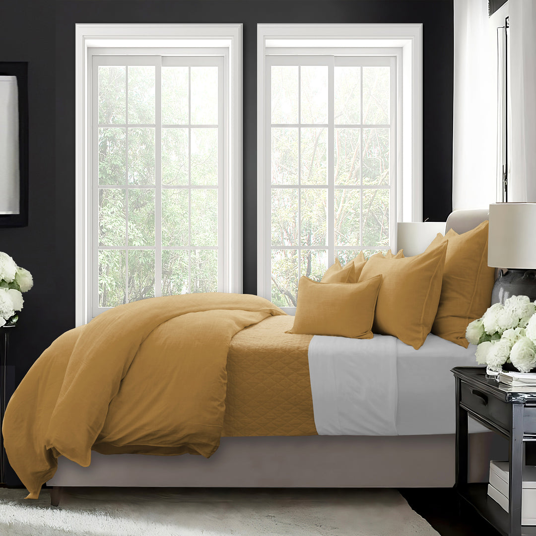 Elsie Gold 8 Piece Coverlet Set Coverlet By Colcha Linens