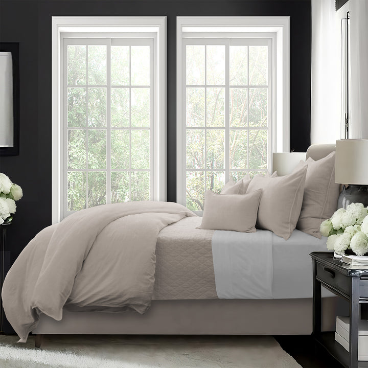 Elsie Natural 8 Piece Duvet Cover Set Duvet Covers By Colcha Linens