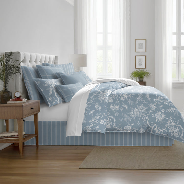 Elwood Cornflower Blue 8 Piece Coverlet Set Coverlet By Colcha Linens