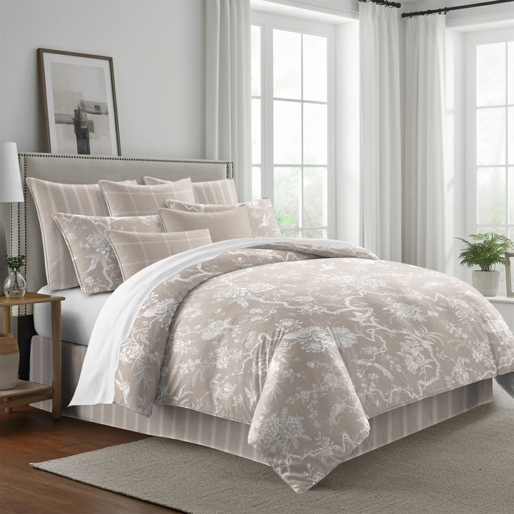 Elwood Natural 8 Piece Comforter Set Comforter Sets By Colcha Linens