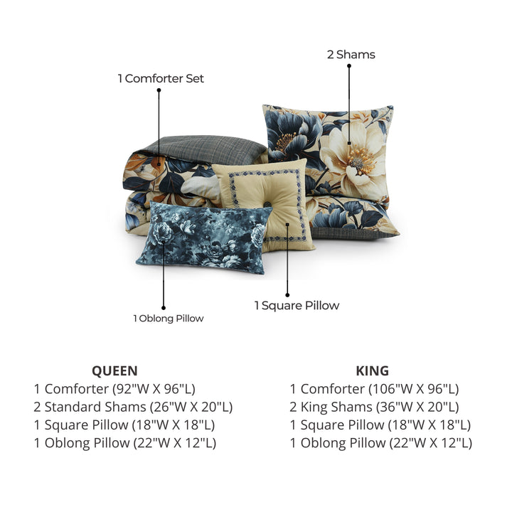 Bebejan English Manor 5 Piece Reversible Comforter Set