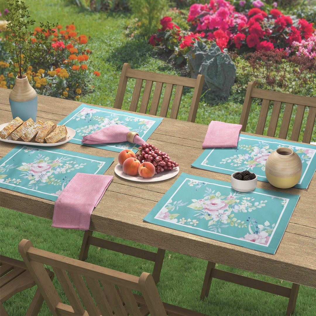 Esme Turquoise 4 Piece Placemat Set Placemat By J. Queen New York