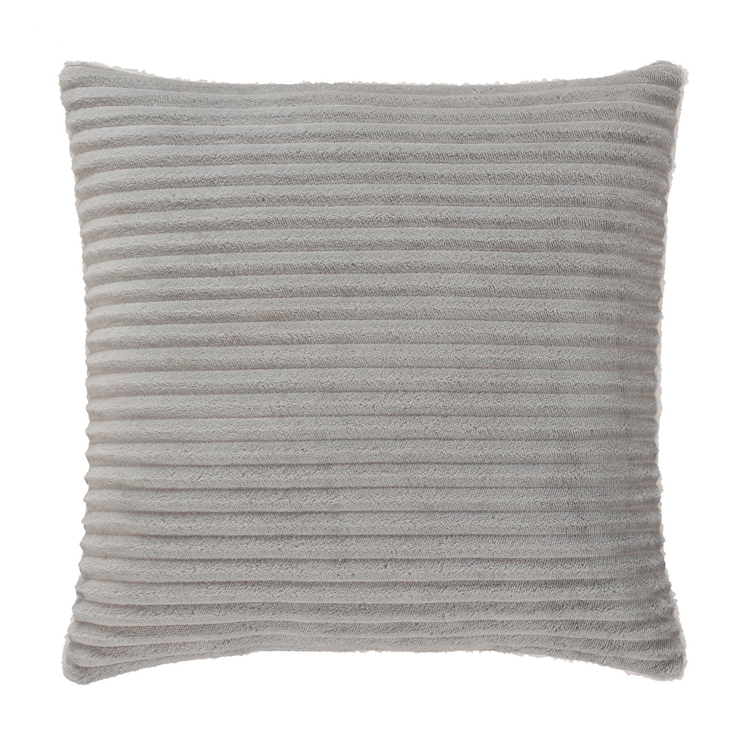 Everett Light Grey Square Decorative Throw Pillow 20" x 20" Throw Pillows By J. Queen New York